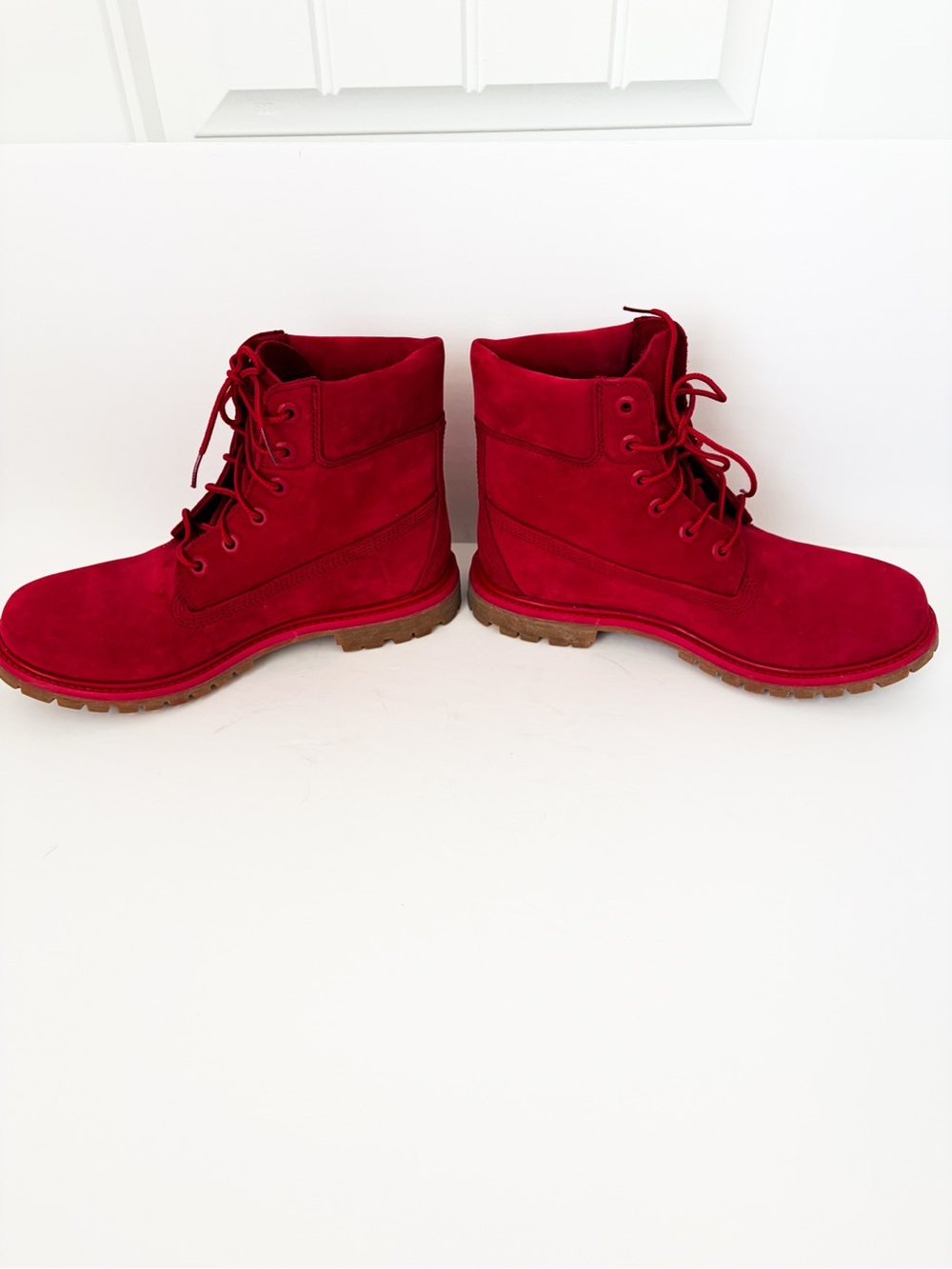 Timberland Men’s 6 Inch Premium Waterproof Boots in Striking Medium Red 9 - Picture 7 of 8